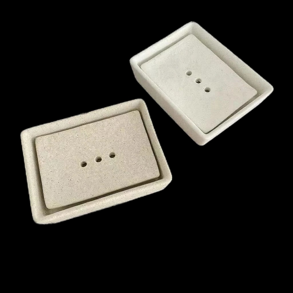 Maison Celune Premium Ceramic Soap Dish with Removable Lid for Bath Essentials - main product image
