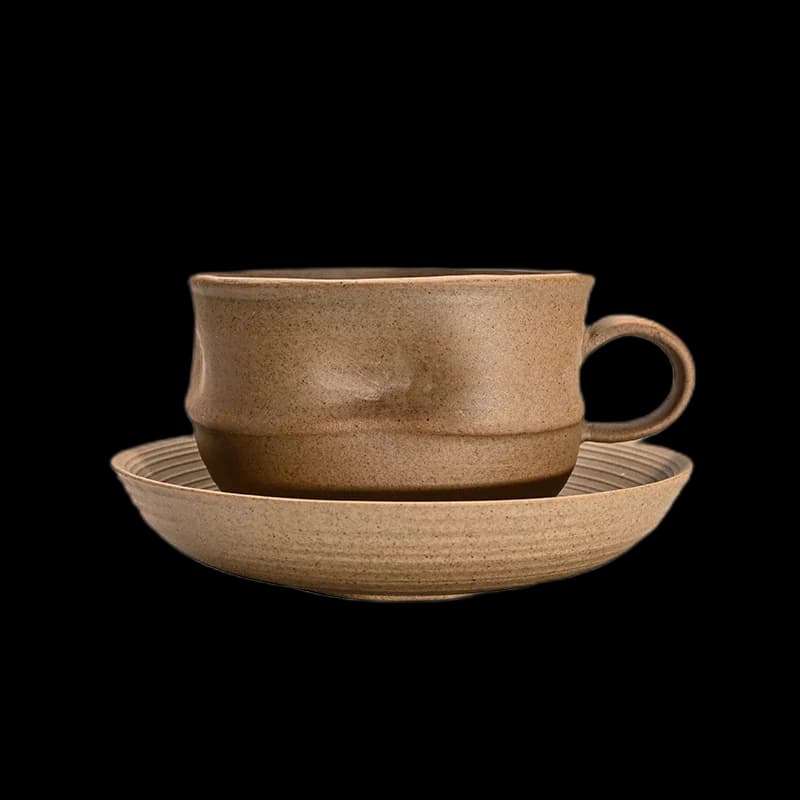 Maison Celune Ceramic Coffee Cup and Saucer 230ml Ginger for Ceramic Cups - main product image